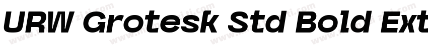 URW Grotesk Std Bold Extra Narrow字体转换